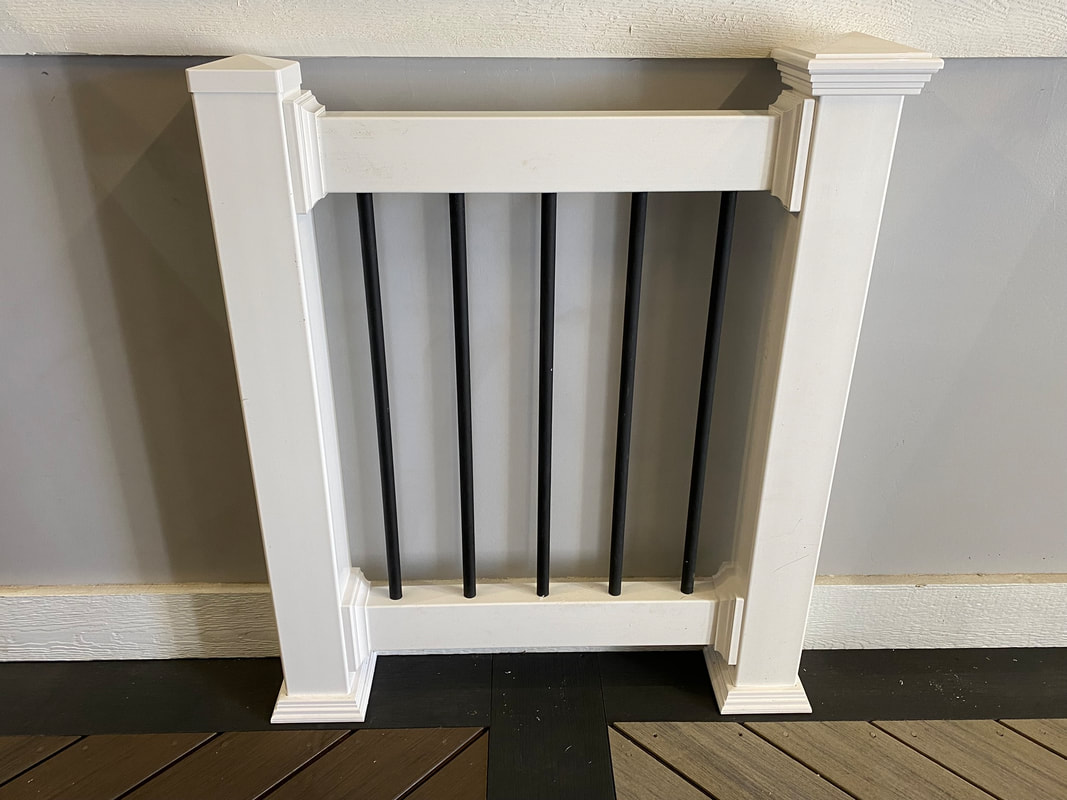 Black & White Vinyl Deck Railing