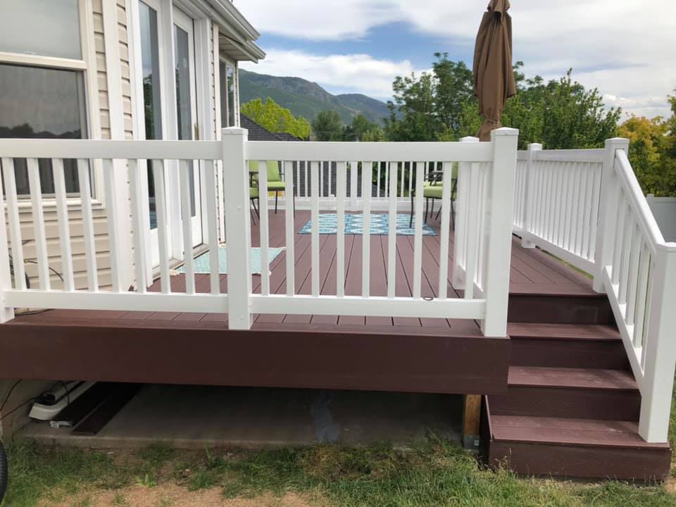 White Vinyl Deck Railing Ogden