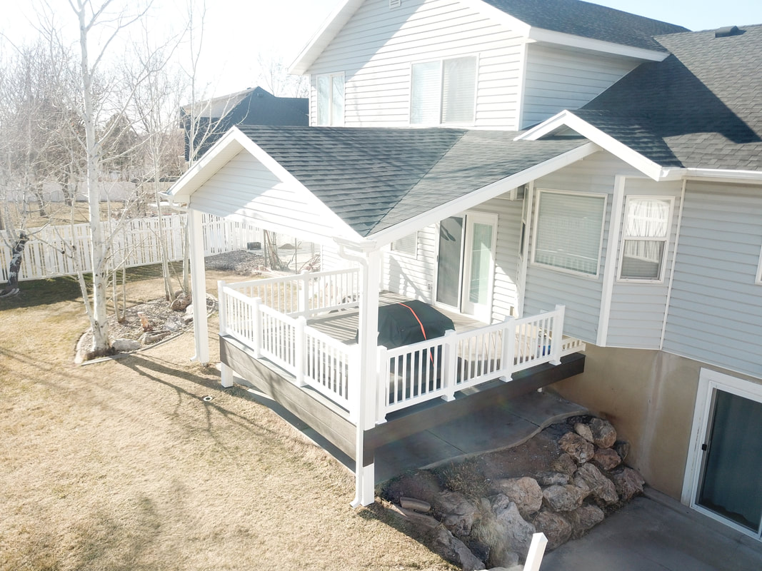 White Vinyl Deck Railing